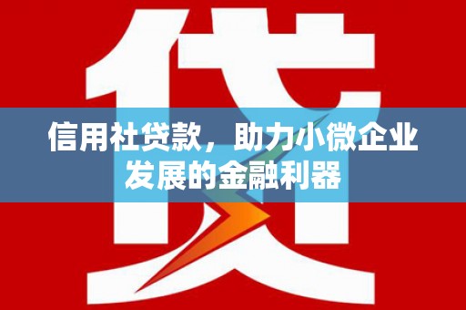 昆明信用社贷款，助力小微企业发展的金融利器