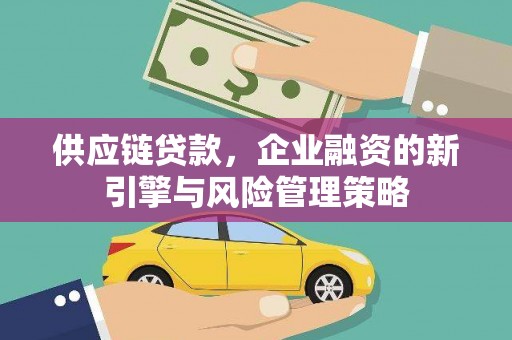 虾峙供应链贷款，企业融资的新引擎与风险管理策略