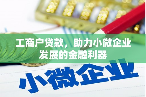 企石工商户贷款，助力小微企业发展的金融利器