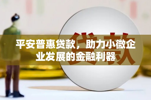 宁阳平安普惠贷款，助力小微企业发展的金融利器